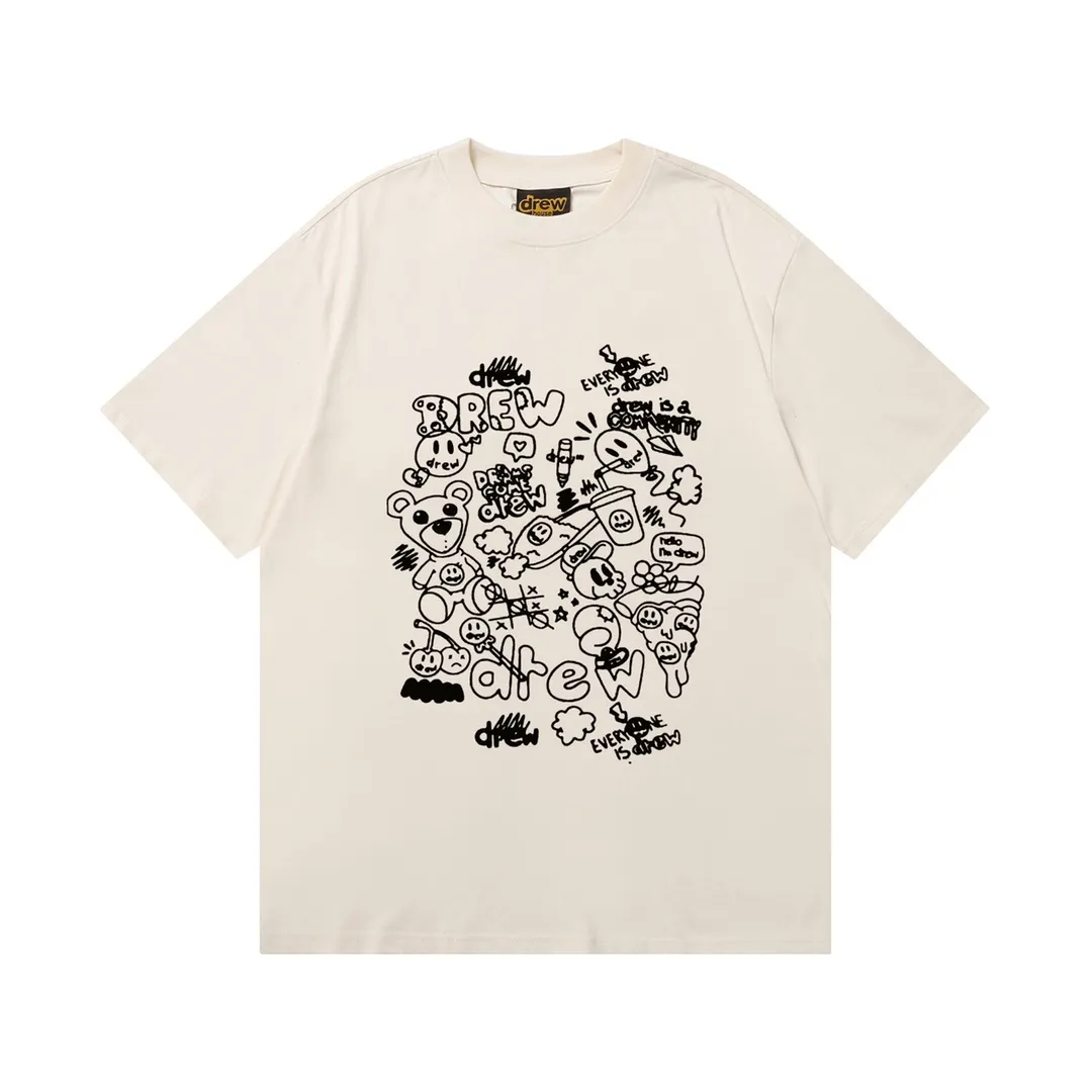 D 045 9 2023SS Same Style drew T g , ！ Quality！！ ， Quality！！ ， ！！ ， ， ， ， ， 。 Sizes：S M L XL ：Black White Royal Blue Red Brown White Orange